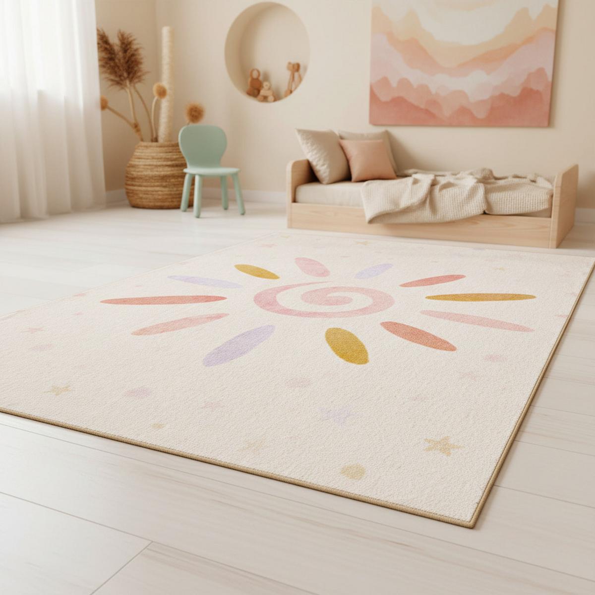SPIELTEPPICH TRAUN in Creme, floral, 160 x 230 cm - Beige, Textil (230/160cm) - KADIMA DESIGN