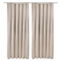 VORHANG Amelie BK mit Kräuselband 140x245cm Creme (2tlg) - Creme, Textil (140/245/1cm) - Beautissu 
