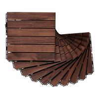 KLICKFLIESEN-SET 10 TLG. Alliste - Braun, Holz (30/30/1.9cm) - casa.pro