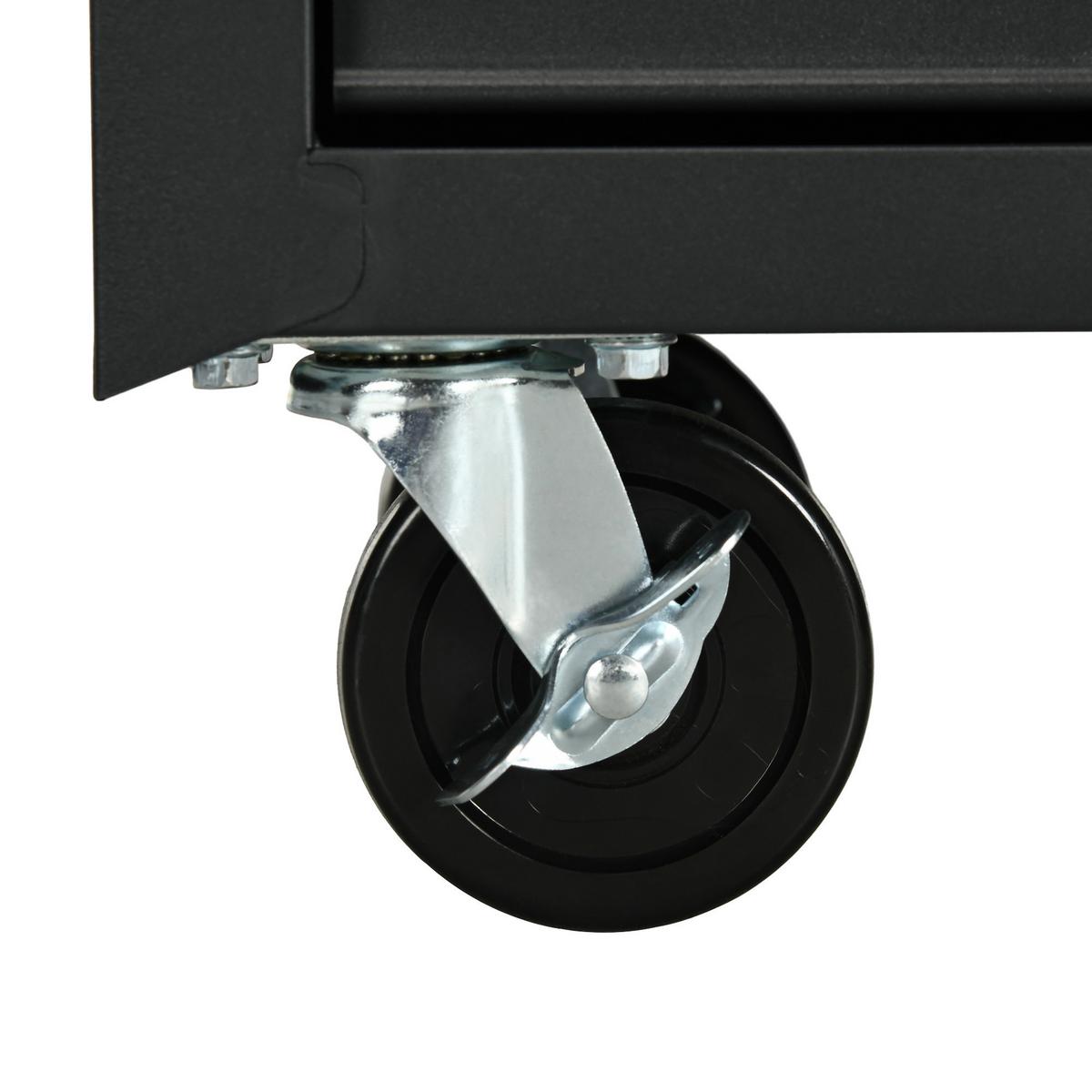 WERKSTATTWAGEN Stahl Schwarz - Schwarz, Metall (33/75/69cm) - DURHAND