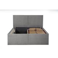 POLSTERBETT Milano Grau 100 x 200 x 32 cm Bettkasten Mit hochwertiger Matratze H3 (bis 120 kg) und Lattenrost - Grau, Holz (100/200cm) - Halmon Schlafkomfort Betten 