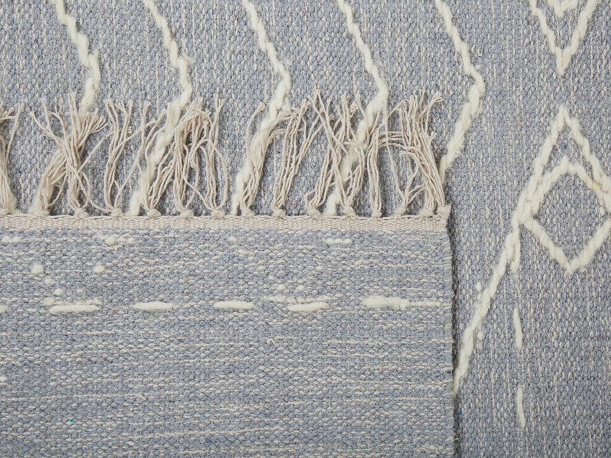 KURZFLOR-TEPPICH Khenifra 200/140 cm - Grau, Textil (140/200cm) - Beliani