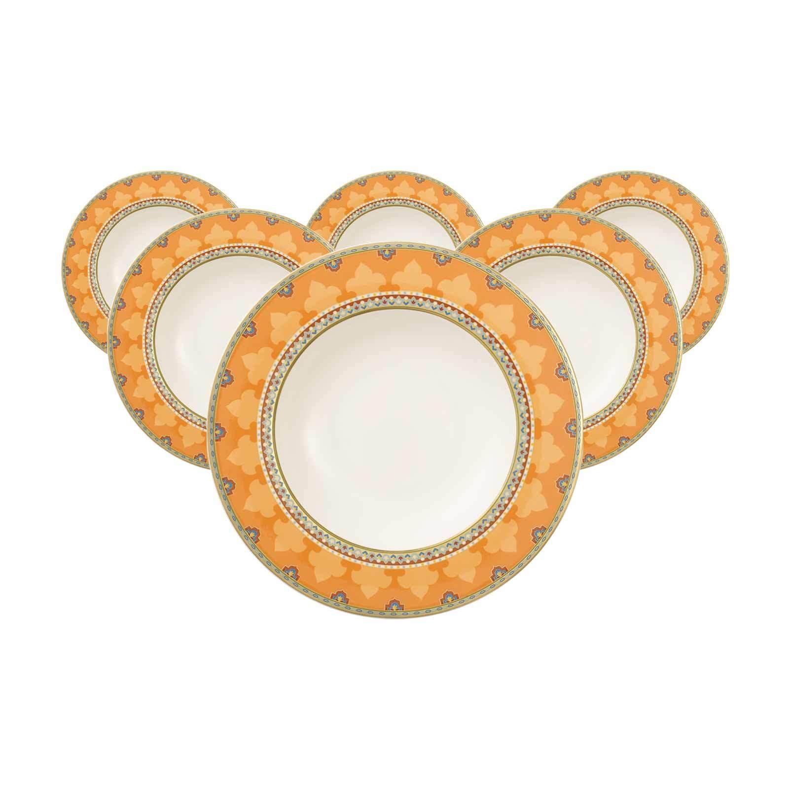 SUPPENTELLER Samarkand Mandarin bunt ø 24,8 cm 6er Set - Multicolor, Keramik (24.8cm) - Villeroy & Boch