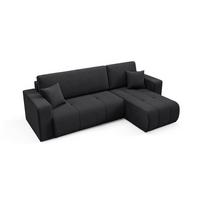 ECKSOFA Vasco 3 Sitzplätze Schwarz - Schwarz, Holz (247/145cm) - Petits-meubles