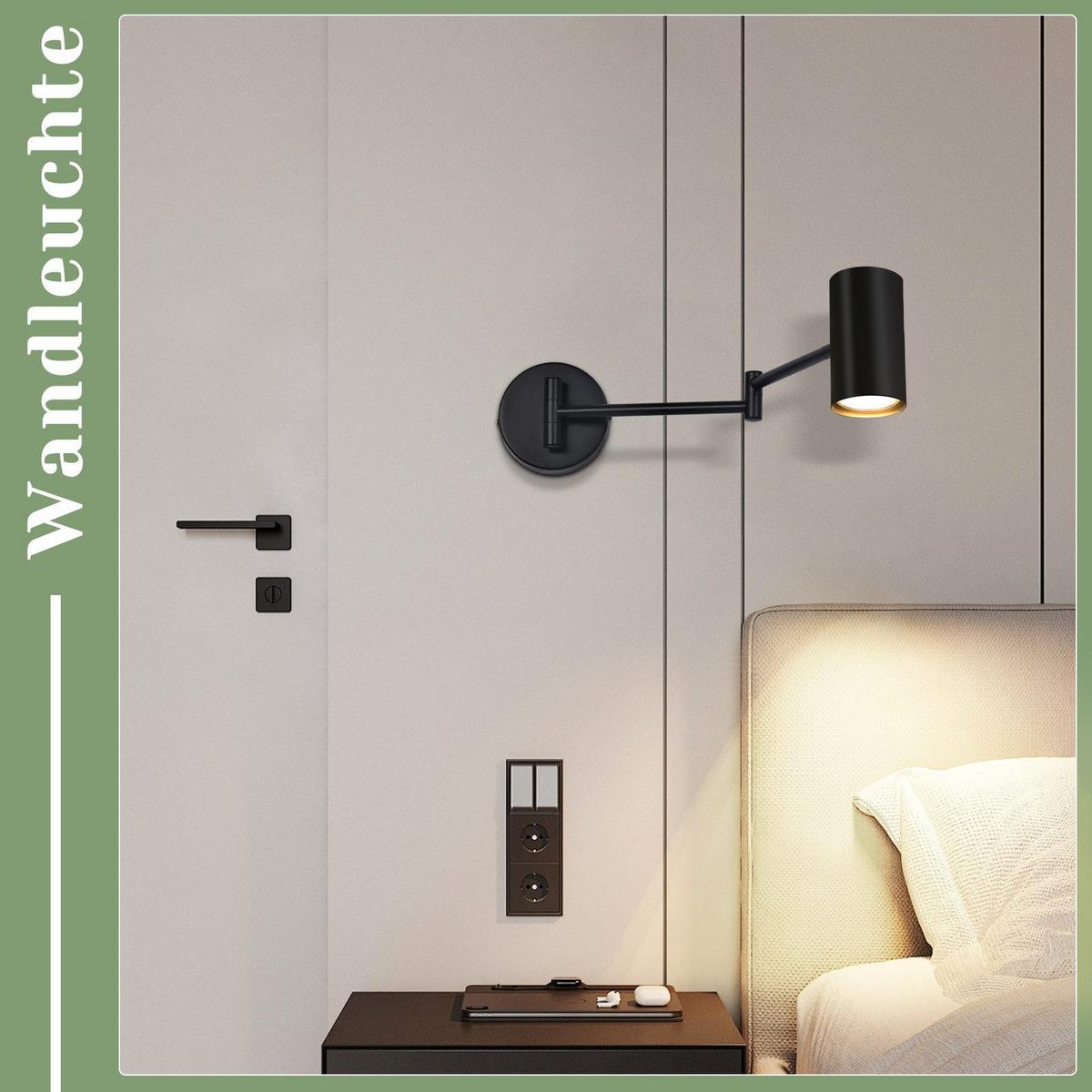 WANDLEUCHTE Gabriele - Schwarz, Metall (10/11/50cm) - Nettlife