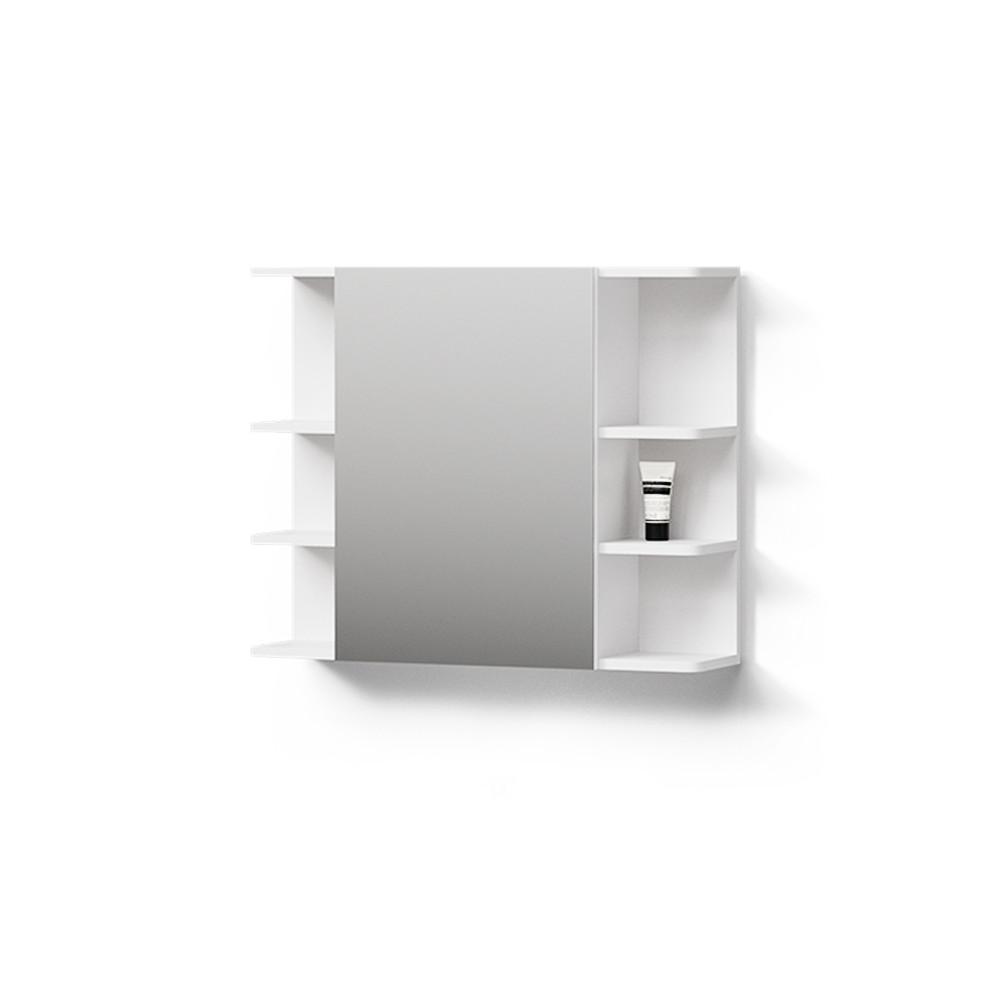 BADSPIEGELSCHRANK Fucino Weiß 79.6 x 64 cm - Weiß, Holzwerkstoff (79.6/64/21.2cm) - Livinity®