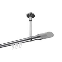 GARDINENSTANGE INNENLAUF Sonette Verano 540 cm (geteilt in 3 x 180 cm), 1-läufig, 20 mm Ø Chrom - Chromfarben/Weiß, Metall (540cm) - INTERDECO