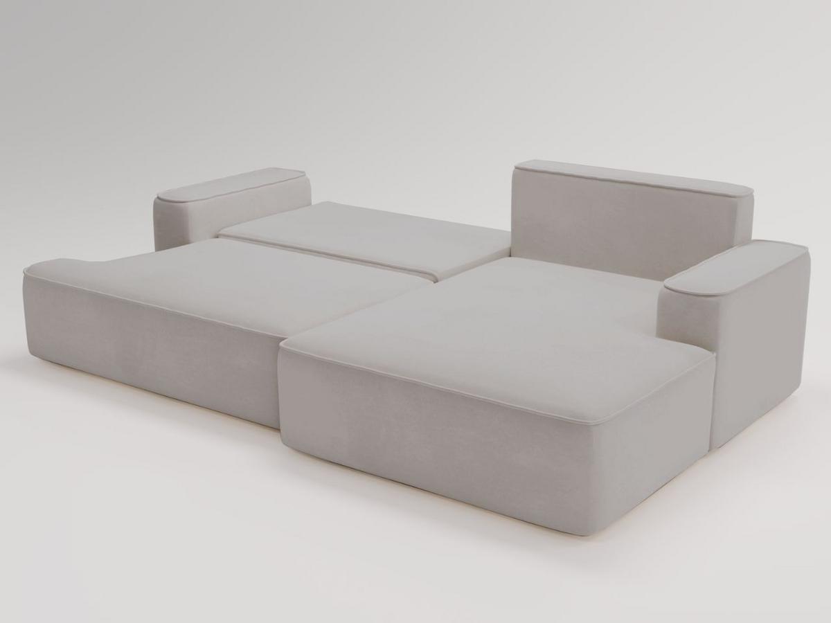 ECKSOFA California Hellgrau Rechts - Hellgrau, Holz/Textil (270/165cm) - Graingold