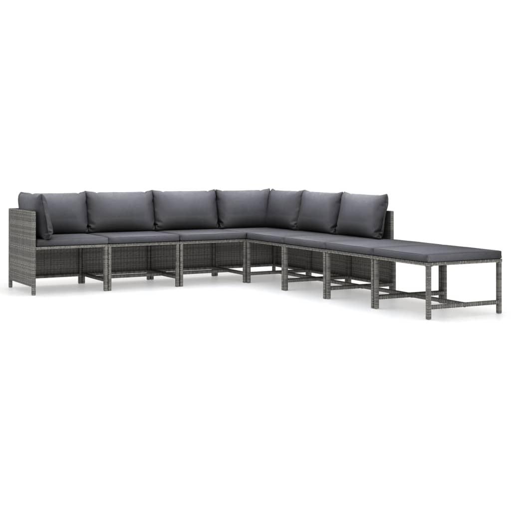 GARTENSET Reidinger 8-teilig - Grau, Metall - Nettlife