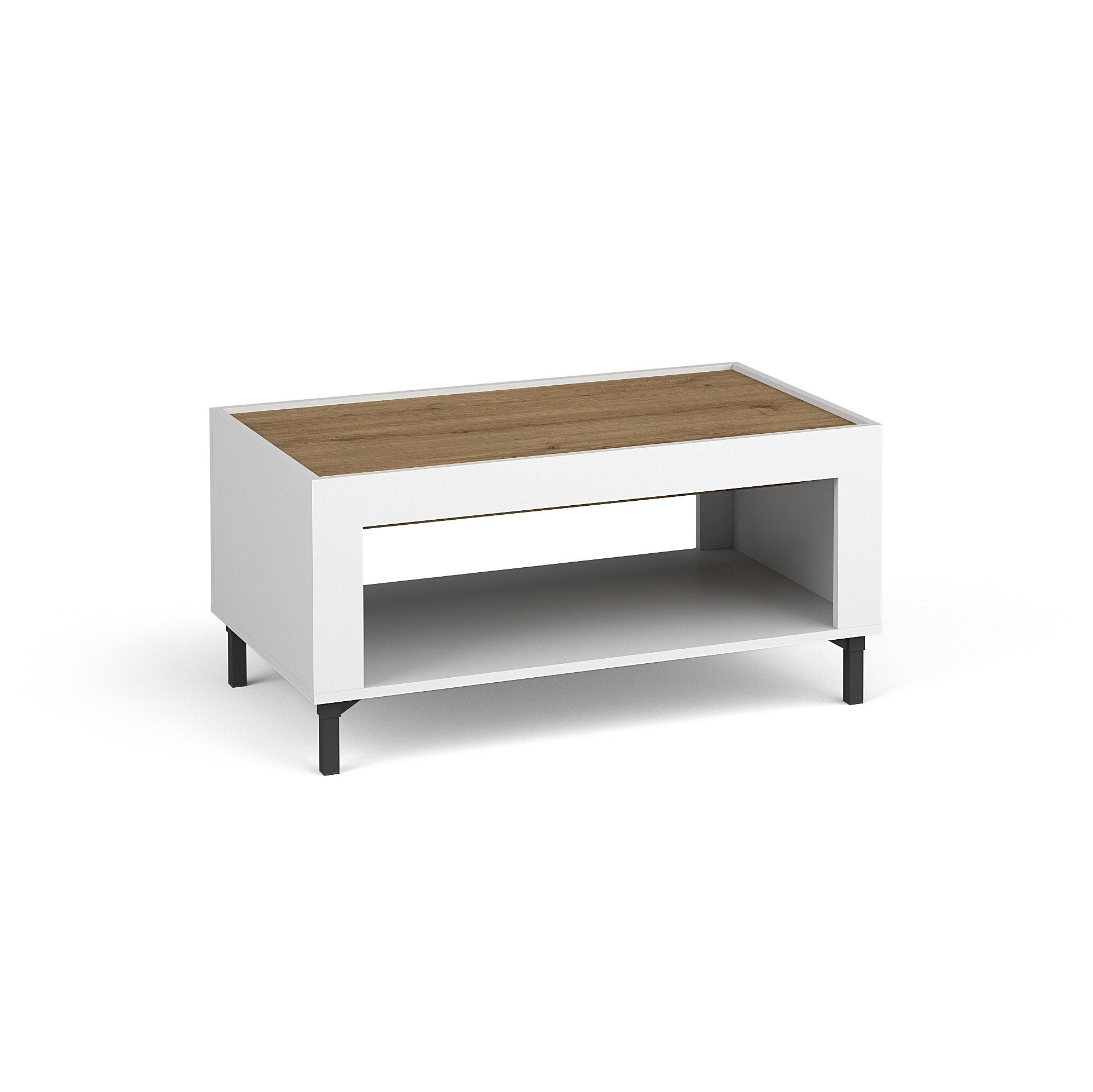 COUCHTISCH Monta 97×56 cm, Weiß - Weiß, Holzwerkstoff (56/97/47cm) - Beautysofa