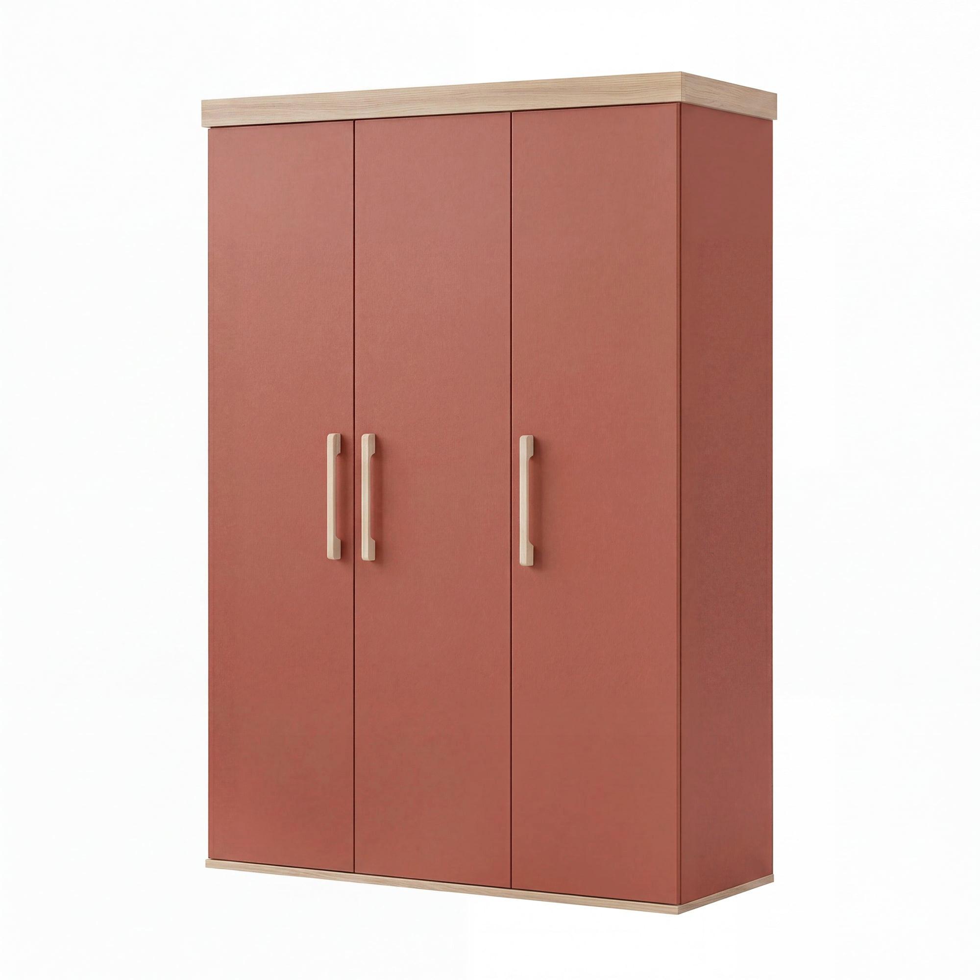 KINDERKLEIDERSCHRANK Jimmy Mauve - Eichefarben/Mauve, Holzwerkstoff (138/195/53cm) - Roba