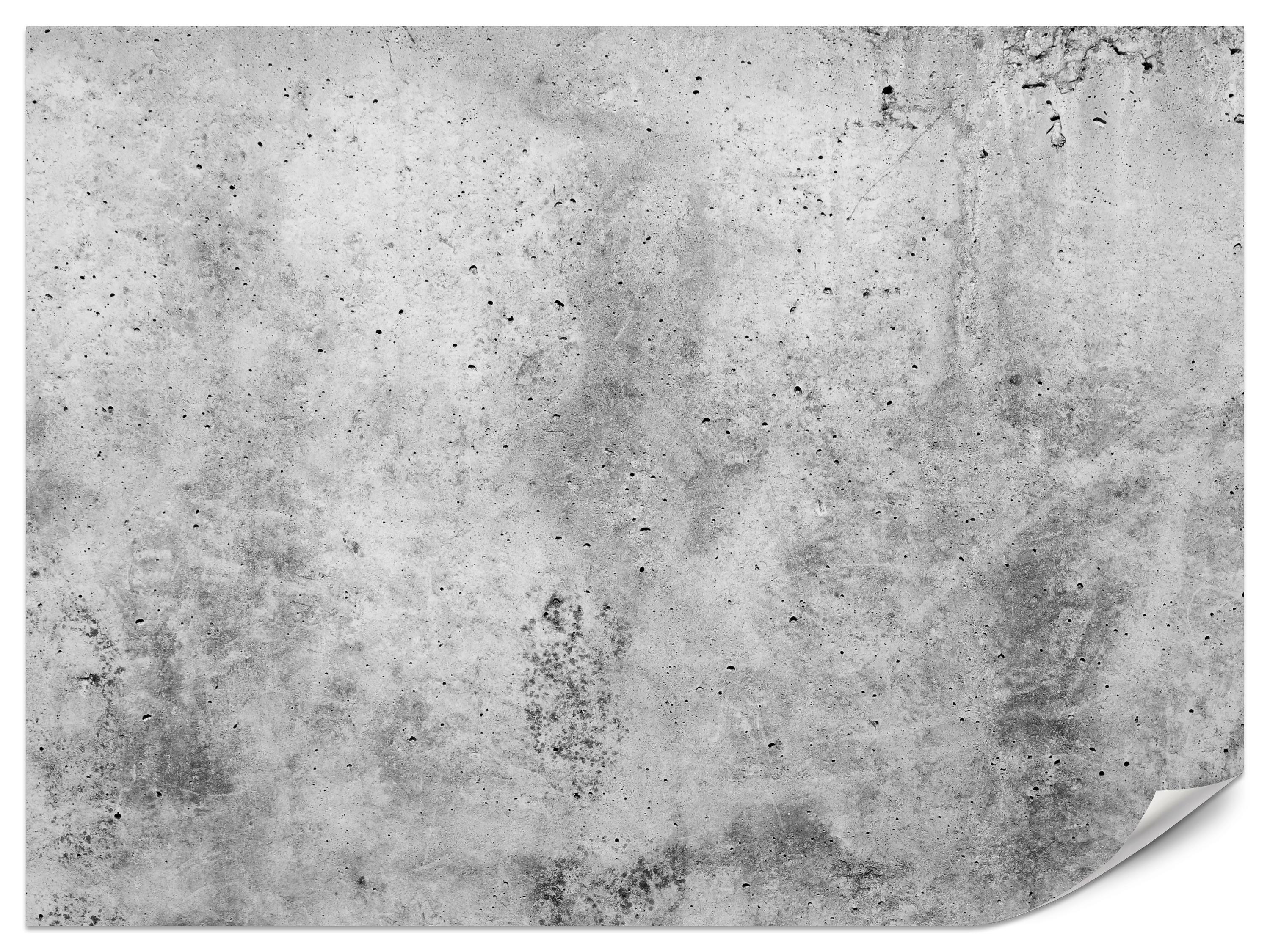 FOTOTAPETE Grauer Minimalistischer Beton Industrial Modern Loft 100x70 - Grau, Papier (100/70cm) - Muralo