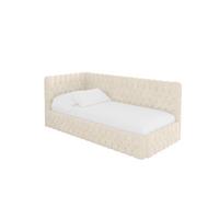 EINZELLBETT Jugendbett mit Bettkasten, Rechts - MULY 100x200 Beige - Naturfarben, Holzwerkstoff/Textil (100/200cm) - ALTDECOR
