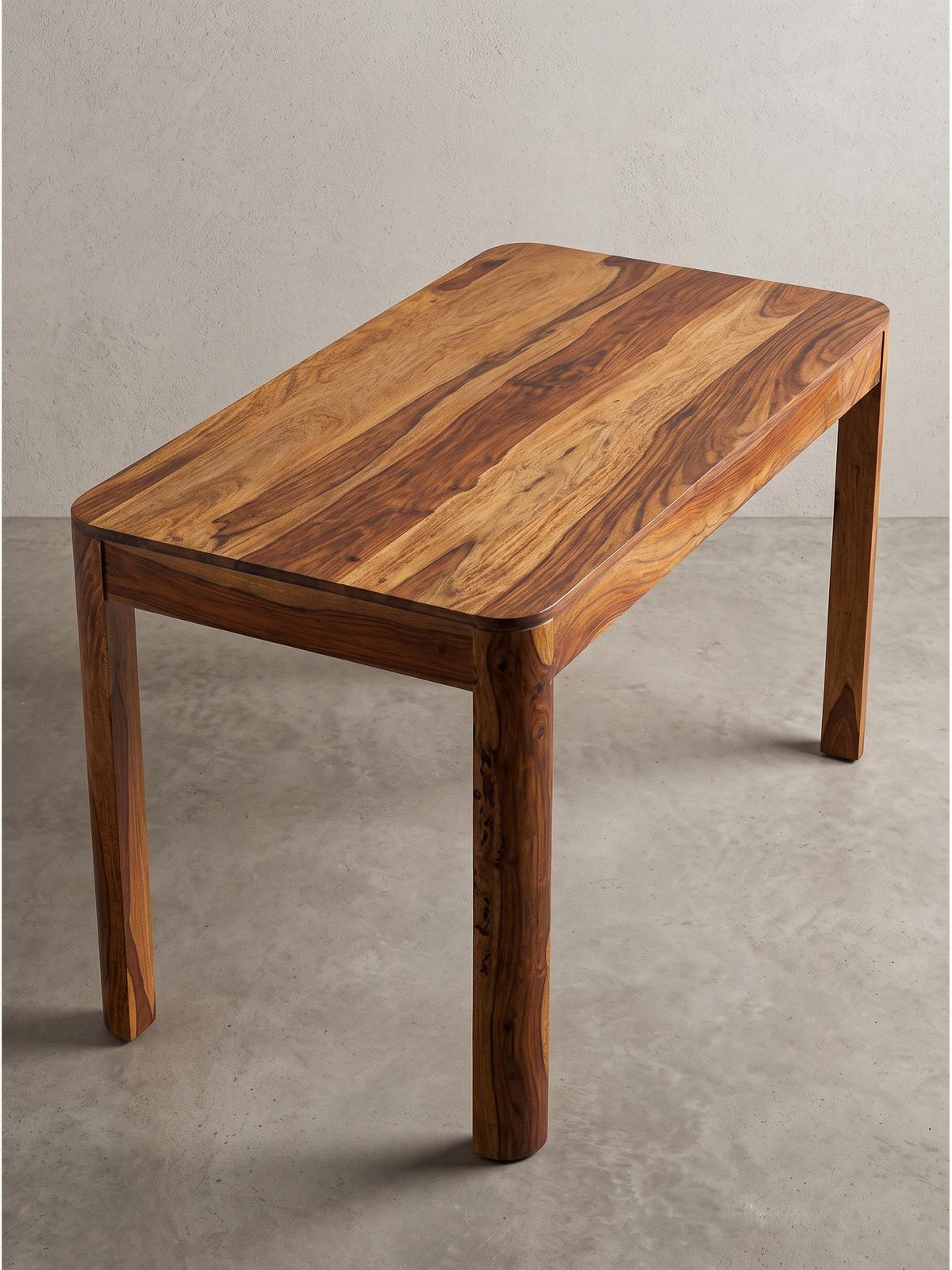 ESSTISCH CHARENTE, Dunkles Massivholz, handgefertigt, 120 x 60 x 76 cm - Braun, Holz (60/120/76cm) - KADIMA DESIGN