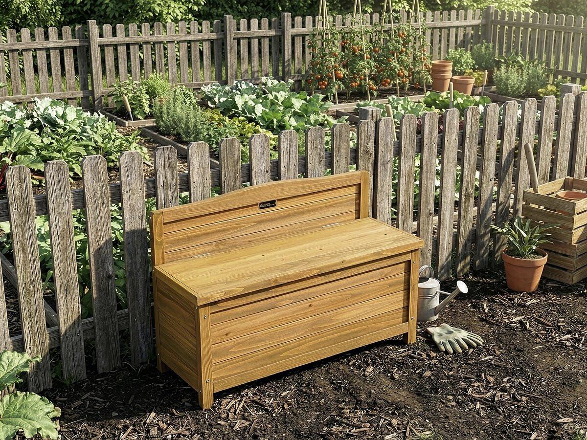 GARTENBANK ben Braun - Braun, Holz (33/60/90cm) - Habitat Garten