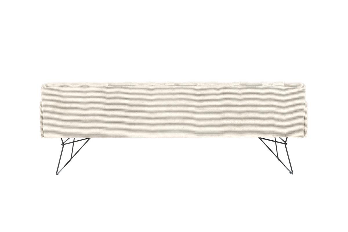 ESSZIMMERBANK CHARME Cremeweiß Cord - Creme, Textil (246/85/69cm) - KAWOLA