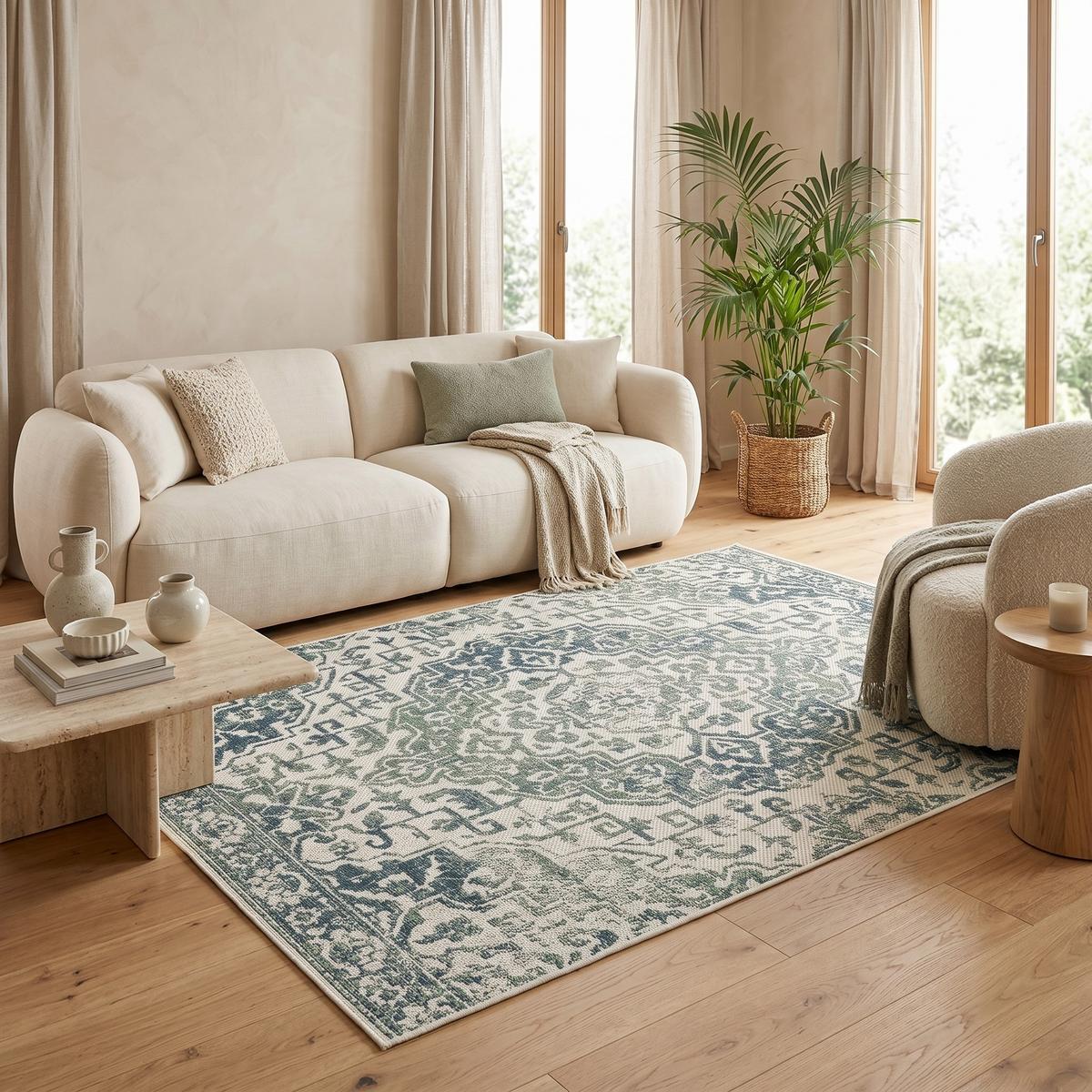 IN- UND OUTDOOR TEPPICH CARPETTO - Mintgrün, Textil (200/285cm) - Pergamon