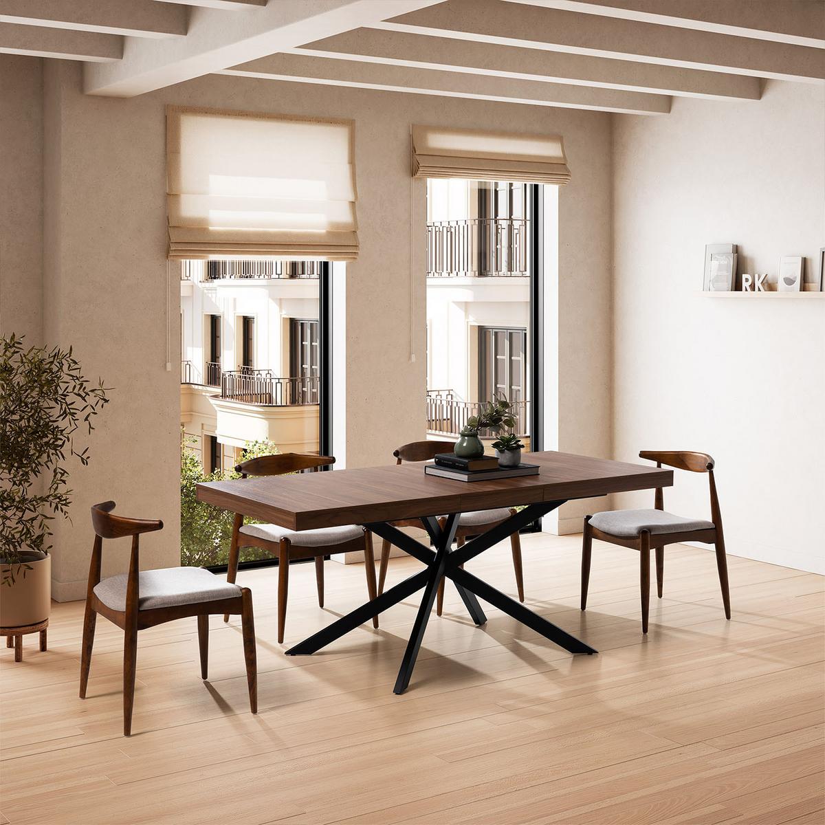 ESSTISCH Palermo Walnuss-Optik, 140-180 cm - Walnussfarben, Holzwerkstoff (80/140/75cm) - VS Venta-stock