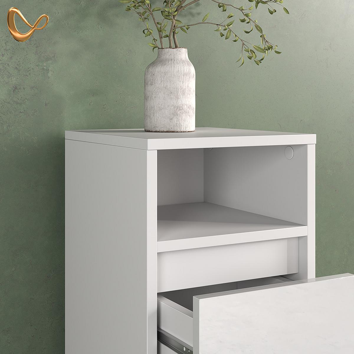 MIDISCHRANK Savuto Weiß 30.2 x 96.3 cm - Weiß, Holzwerkstoff (30.2/96.3/30cm) - Livinity®
