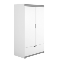 KINDERKLEIDERSCHRANK Kubi - Weiß, Holzwerkstoff (57/182/100cm) - RAUMHIRSCH FURNITURE