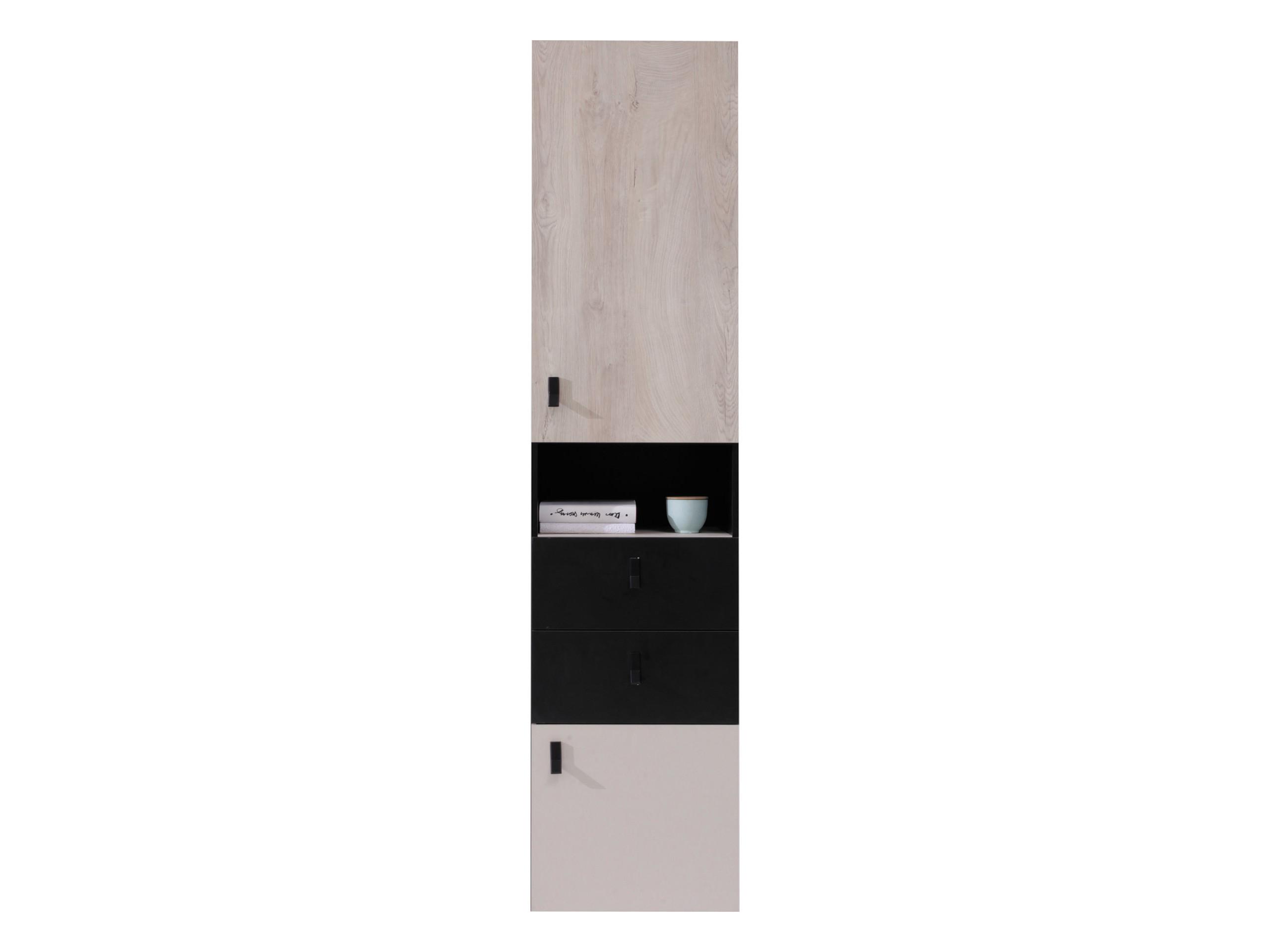 REGAL Planet 04 L / P - Eichefarben/Schwarz, Holzwerkstoff (45/190/40cm) - MIRJAN24