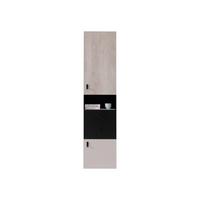REGAL Planet 04 L / P - Eichefarben/Schwarz, Holzwerkstoff (45/190/40cm) - MIRJAN24