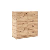 KOMMODE NATURIO 80/87/40cm mit 4 Schubladen 1 Türen Eiche Artisan - Eiche Artisan, Holzwerkstoff (80/87/40cm) - MASSENO