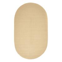 TEPPICH geflochten oval 110/170 cm - Beige, Textil (110/170cm) - Homescapes