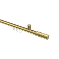 GARDINENSTANGE INNENLAUF Sonius Elanto 200 cm, 1-läufig, 20 mm Ø Messing-Optik - Messingfarben, Metall (200cm) - INTERDECO