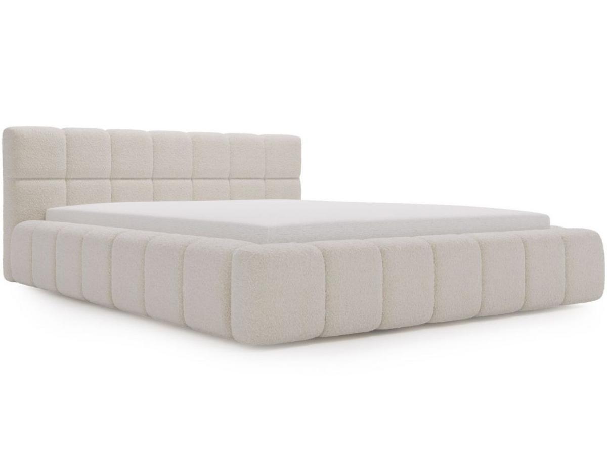 POLSTERBETT Alicante Bouclé-Stoff 180x200 Beige - Beige, Textil (180/200cm) - Graingold