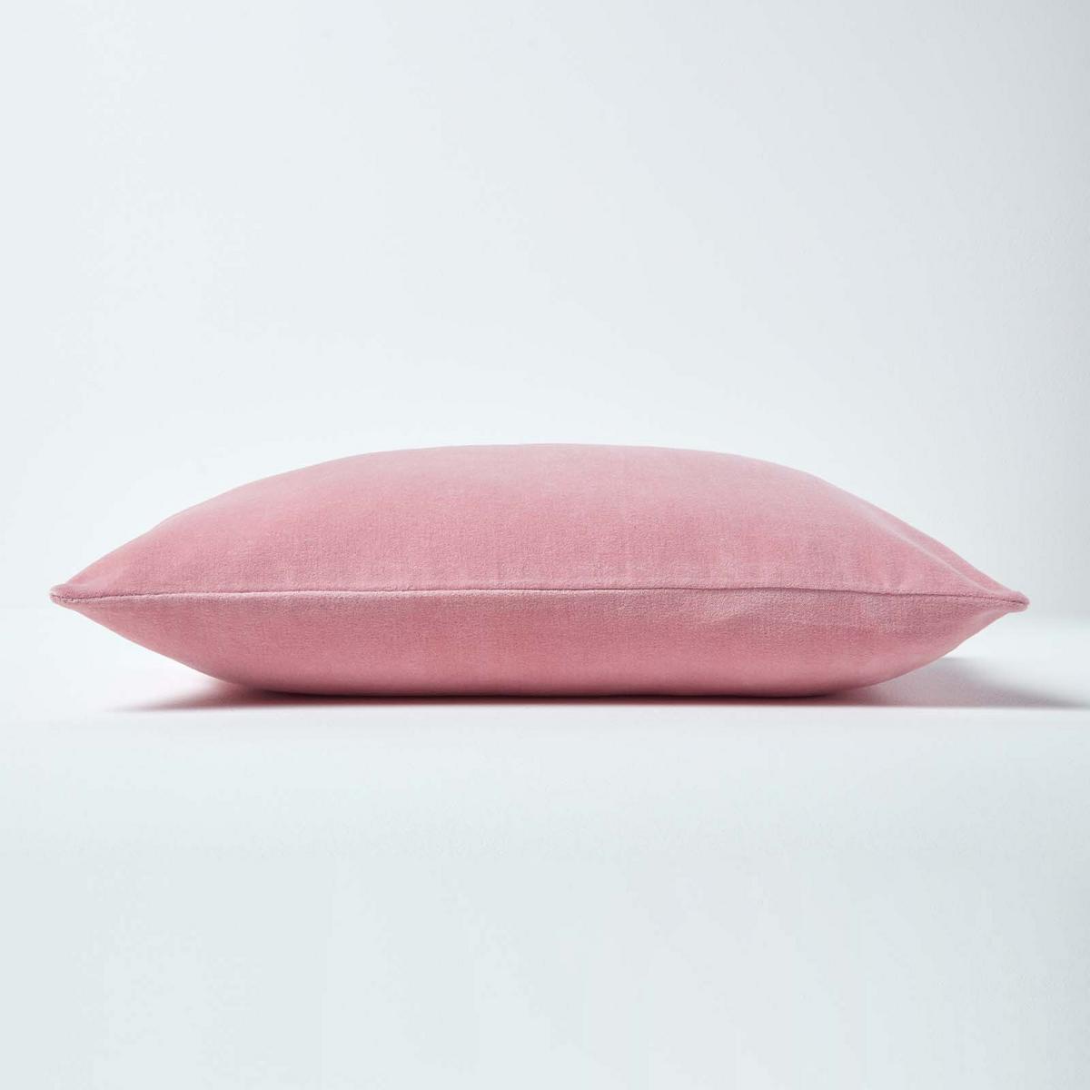 KISSENHÜLLE Baumwollsamt rosa 30/50 cm - Rosa, Textil (30/50cm) - Homescapes