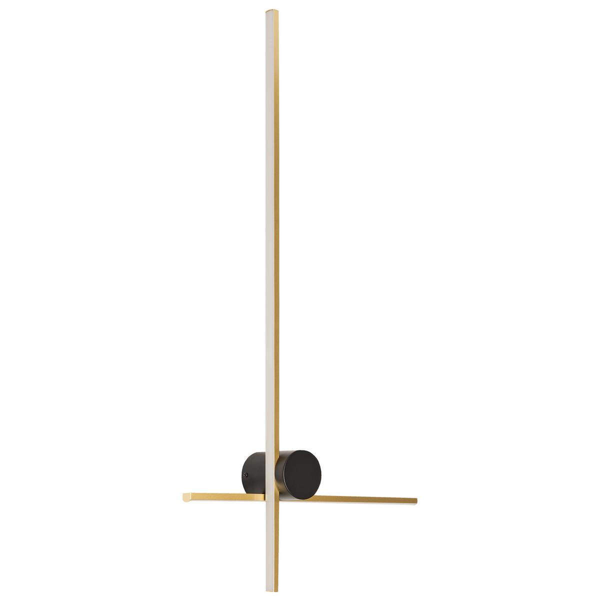 LED WANDLAMPE Gold/Schwarz Nuevo - Goldfarben/Schwarz, Metall (45/90/11cm) - Beliani