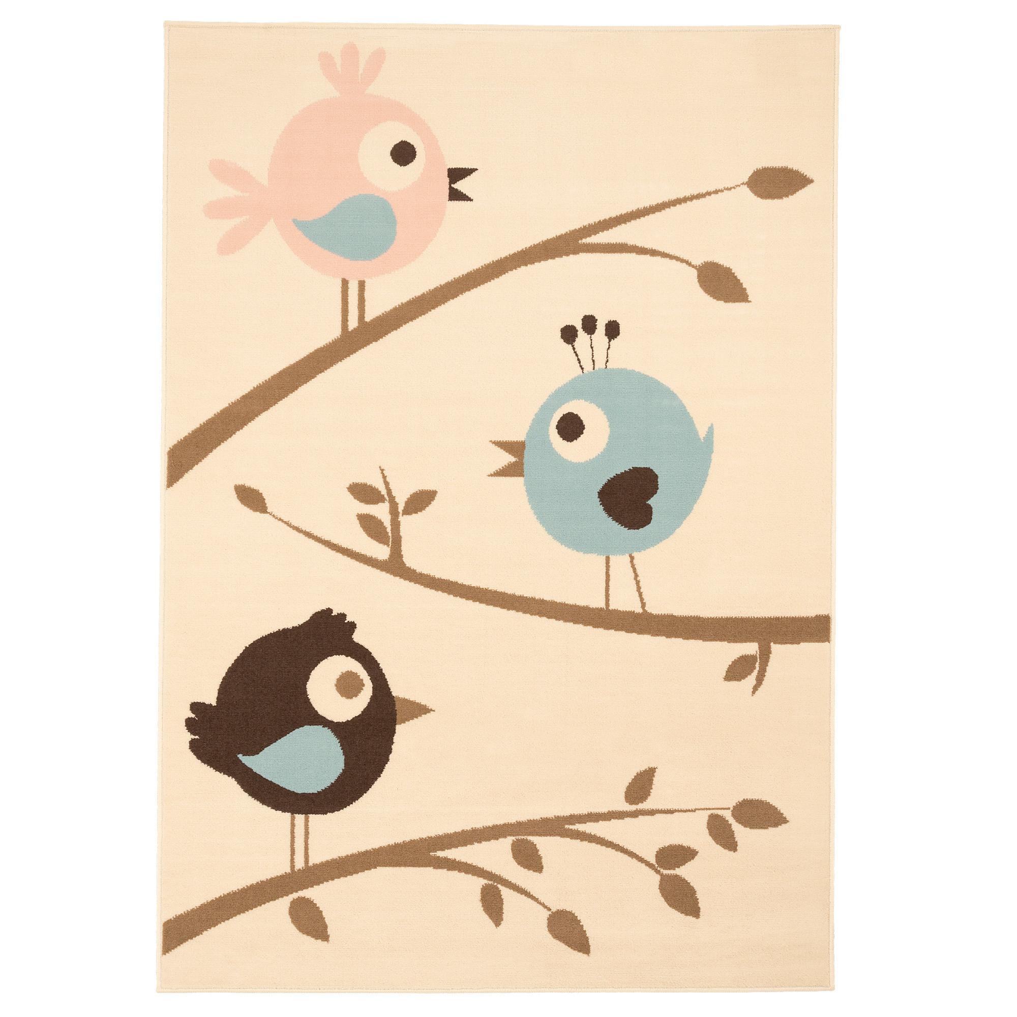 KINDERTEPPICH TRENDLINE VÖGEL PASTELL BEIGE BLAU - Beige, Textil (80/150cm) - Pergamon