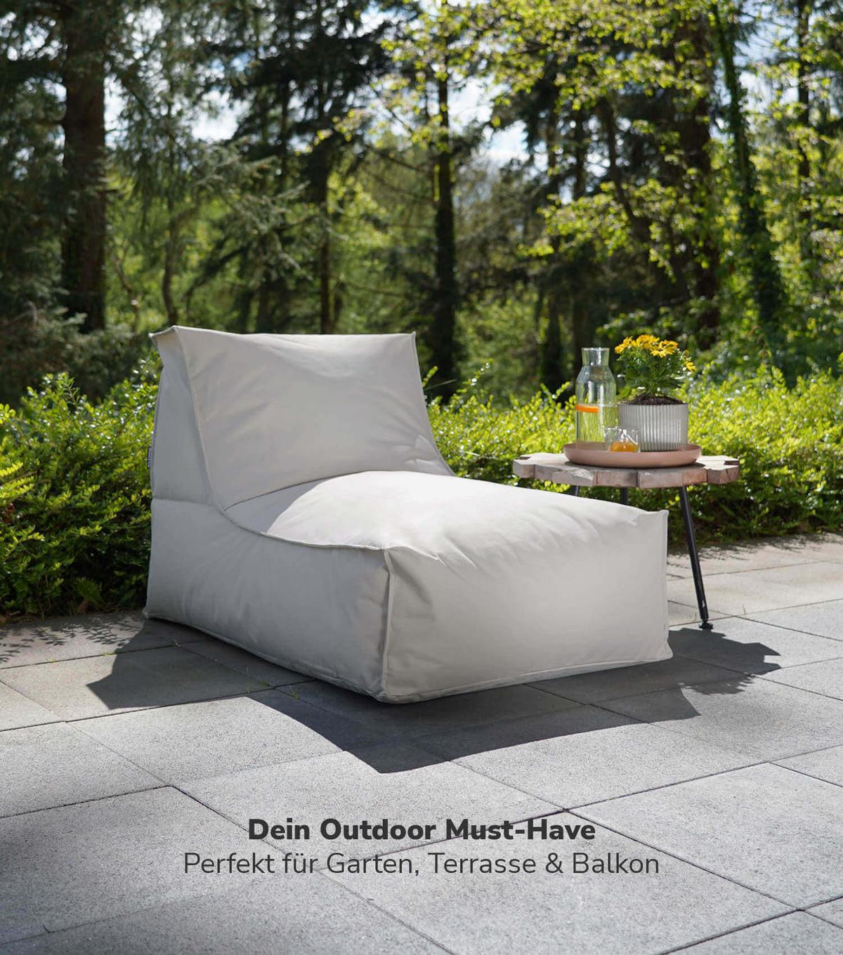 OUTDOOR SITZSACK mit Schutzhülle Der Sundowner - Grau, Textil (60/65/95cm) - Mokebo