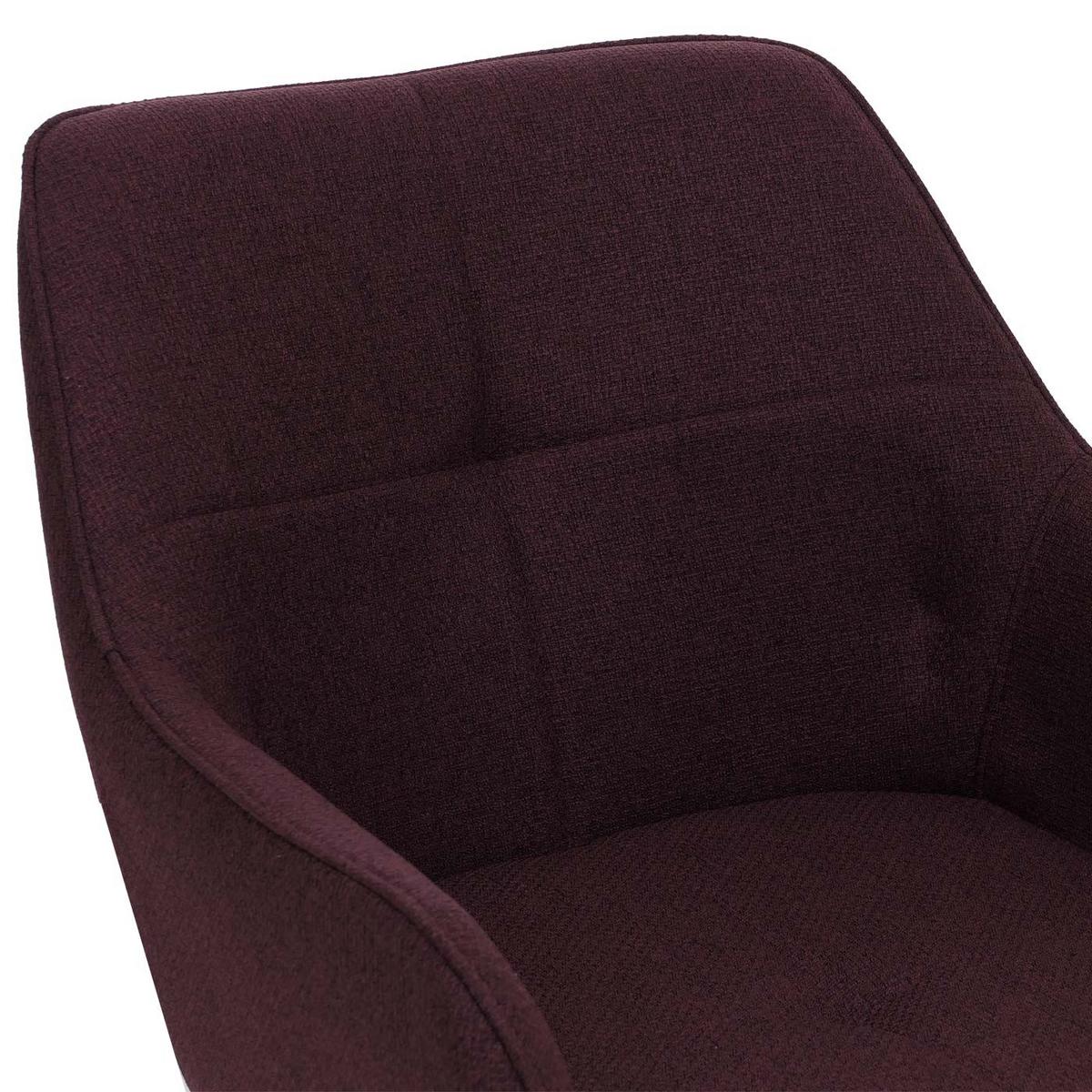 ESSZIMMERSTUHL Schwarz, Bordeaux 6er-Set - Bordeaux/Schwarz, Textil (53/80/59cm) - MCW