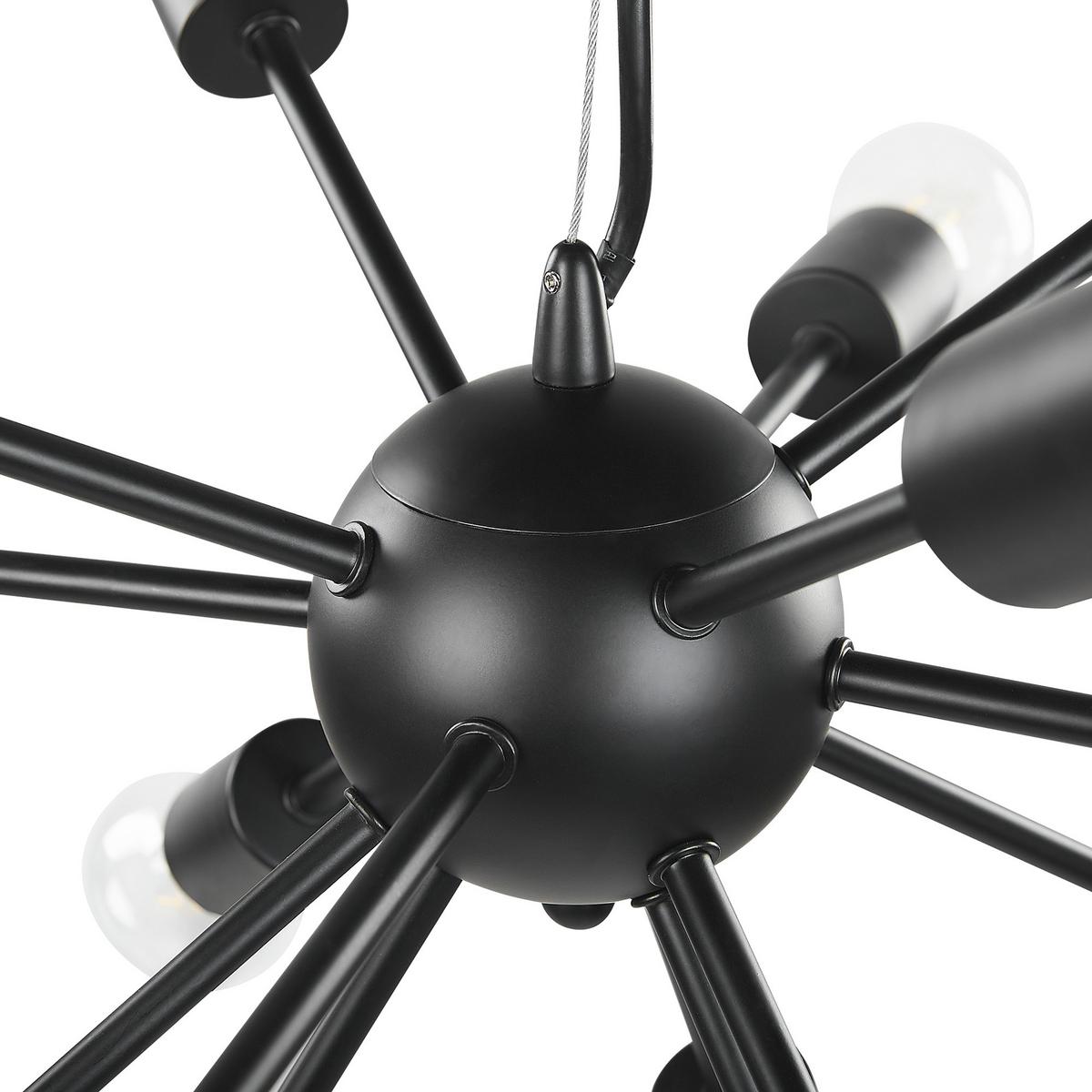 HÄNGELEUCHTE Balagas 52/52/115 cm - Schwarz, Metall (52/52/115cm) - Beliani