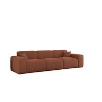SOFA 3-sitzer Celes Premium In Sven - Rotbraun, Holzwerkstoff/Textil (218/73/90cm) - Fun Möbel