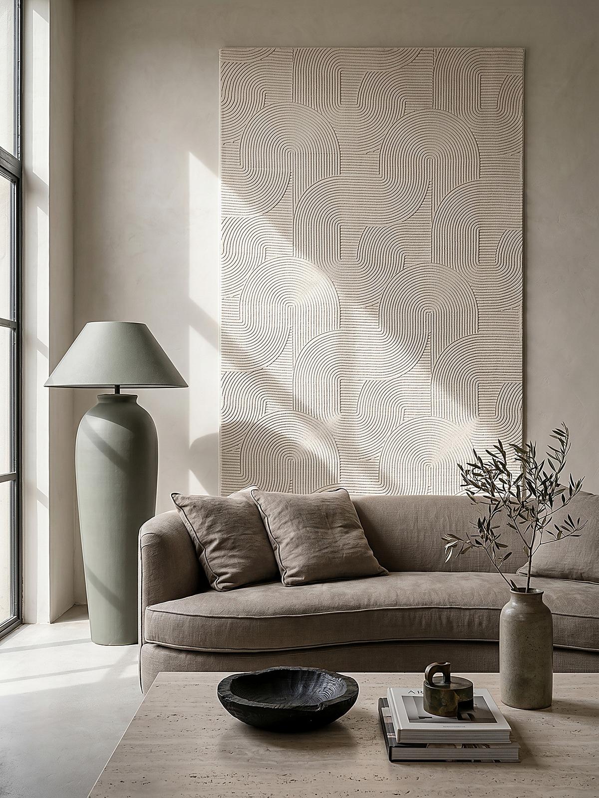 KURZFLORTEPPICH Antirutsch Geometrisch DALAR Polypropylen Creme 140 x 200 cm - Beige, Textil (140/200cm) - KADIMA DESIGN