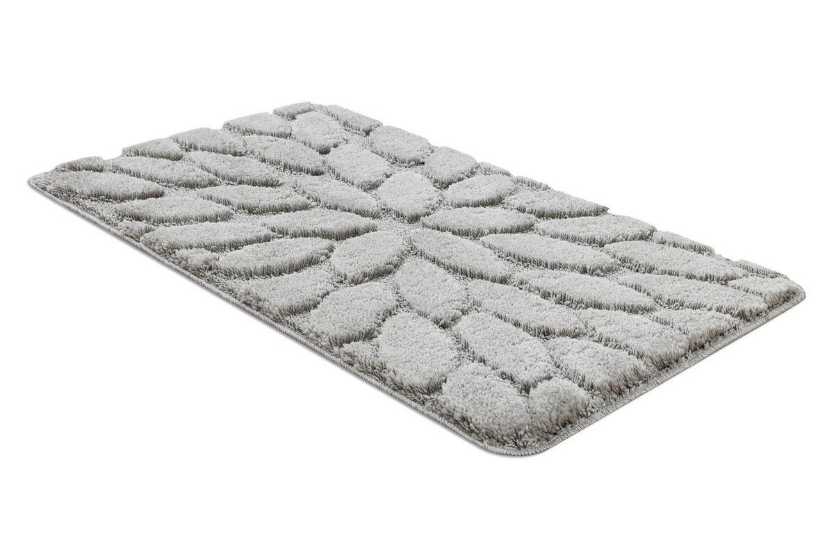 TEPPICH Dywaniki łazienkowe 50/80 cm - Grau, Textil (50/80cm) - rugsX