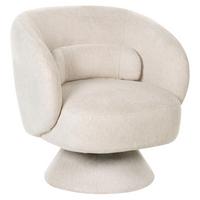 DREHSESSEL Hellbeige Lieksa - Beige, Textil (77/77/64cm) - Beliani