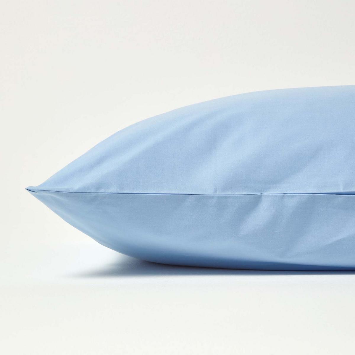 KISSENBEZUG Perkal, Ägyptische Baumwolle, Fadendichte 200 - Blau, Textil (48/74cm) - Homescapes