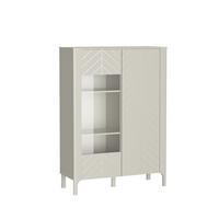 VITRINE ALICANTE 145 / 103 cm in Kaschmir - Kaschmir, Holzwerkstoff (103/145/40.5cm) - MASSENO