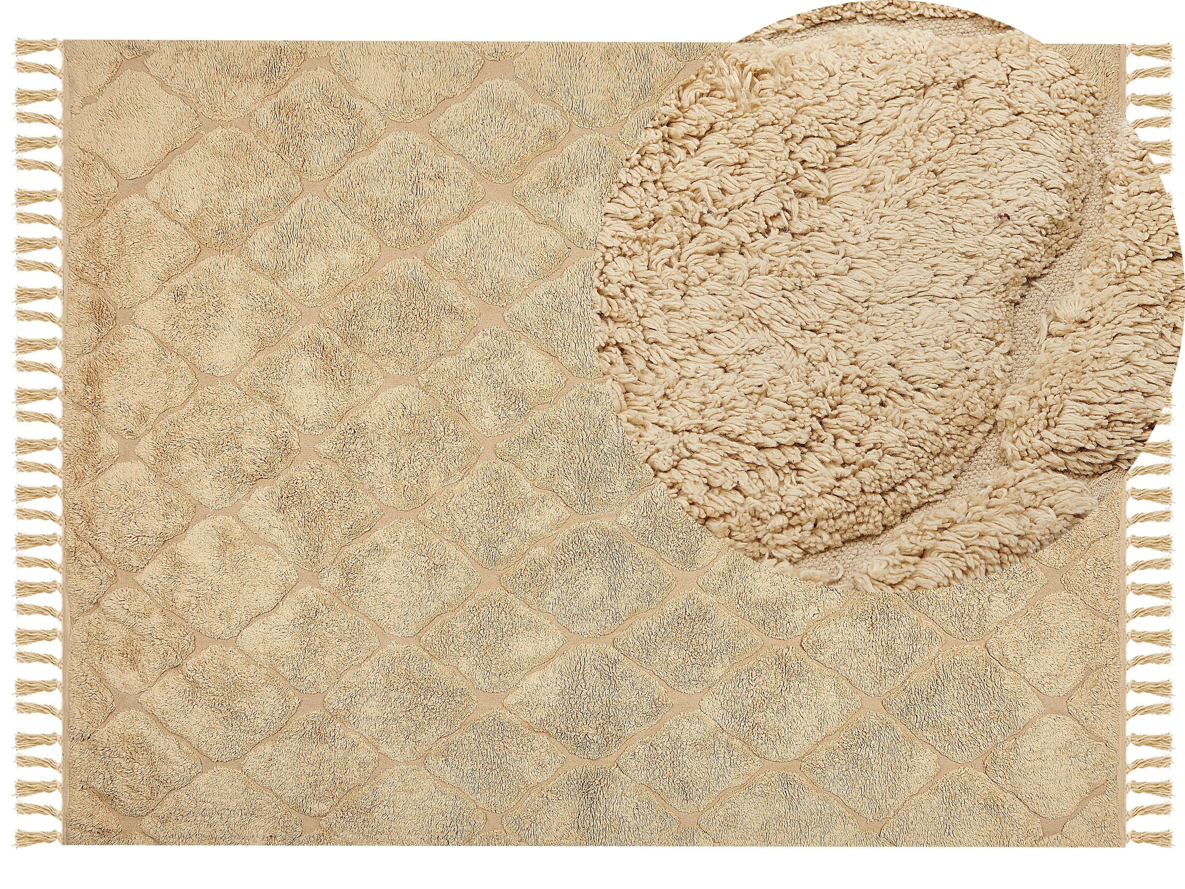 KURZFLOR-TEPPICH Sanliurfa 230/160 cm - Beige, Textil (160/230cm) - Beliani