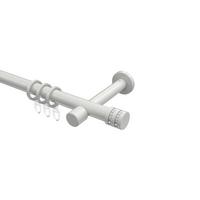 GARDINENSTANGE Prestige Estana 240 cm (geteilt in 2 x 120 cm), 1-läufig, 20 mm Ø Weiß - Weiß, Metall (240cm) - INTERDECO