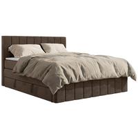 BOXSPRINGBETT ALVER KING DUO 180/200 - Braun Velvet - H4 - Braun, Textil (180/200cm) - MKS