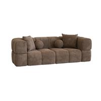 SOFA 3-sitzer Vega - Braun, Holzwerkstoff/Textil (250/77/103cm) - Fun Möbel