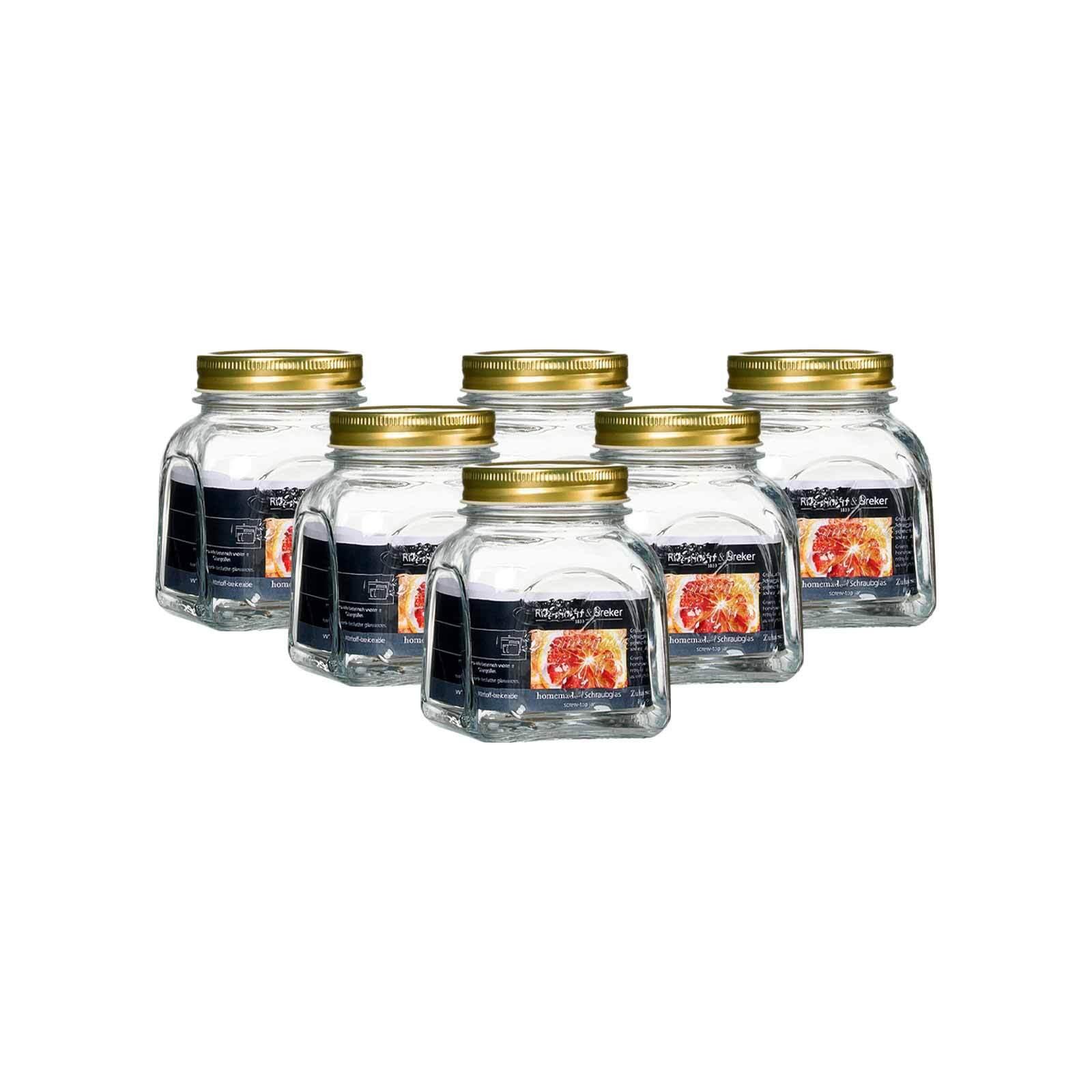 EINMACHGLÄSER Homemade transparent 500 ml 6er Set - Transparent, Glas (0.5L) - Ritzenhoff Breker
