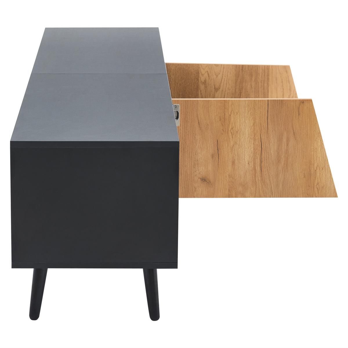 LOWBOARD Holzoptik mit Stauraum, 180/40/46cm - Buchefarben, Holzwerkstoff (180/46/40cm) - Urban Meuble