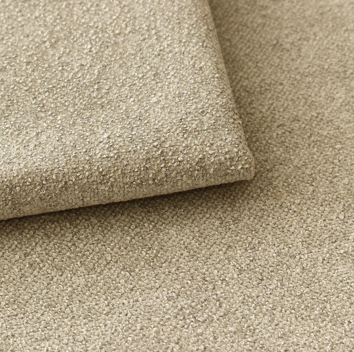 SOFA beige Webstoff 259 x 167 cm, Ecksofa 5-Sitzer, L-Sofa Ottomane links - Beige/Schwarz, Holz/Textil (259/167cm) - Inn.Furn