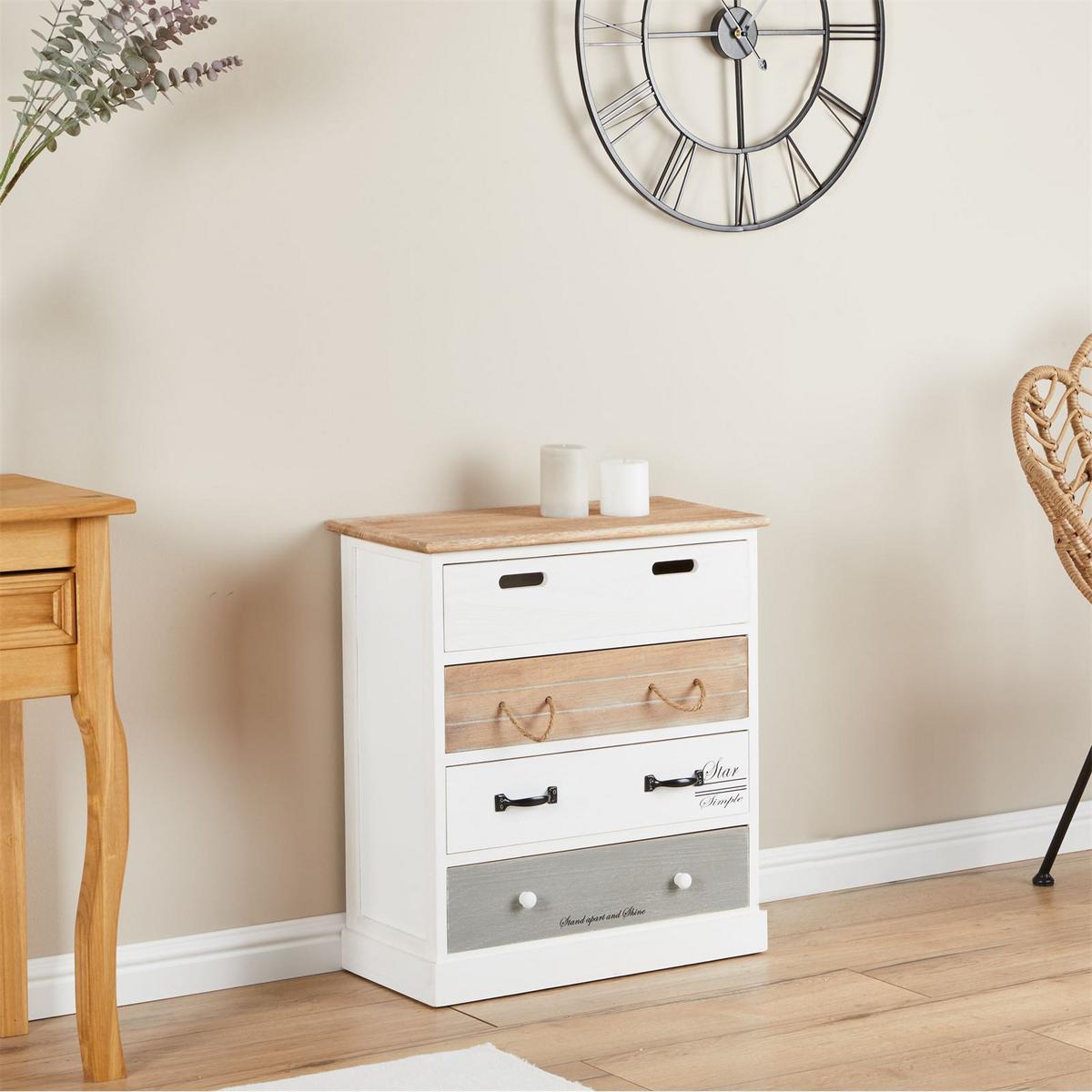 KOMMODE SALVA weiß - Weiß, Holz (58/63/27cm) - CARO-Möbel
